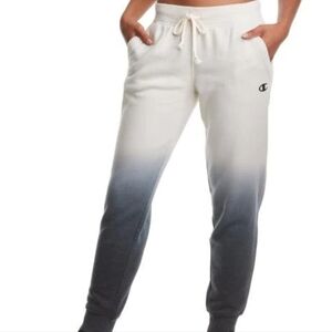 NEW! CHAMPION Dip Dye Boyfriend Fleece Joggers Athletic Sweatpants Large.